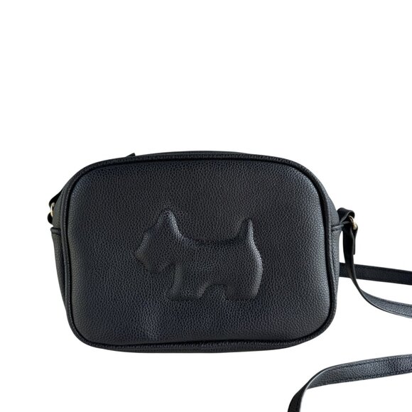 Agatha Paris Scotty Sling Bag Black Leather Crossbody Terrier Handbag - Picture 1 of 9